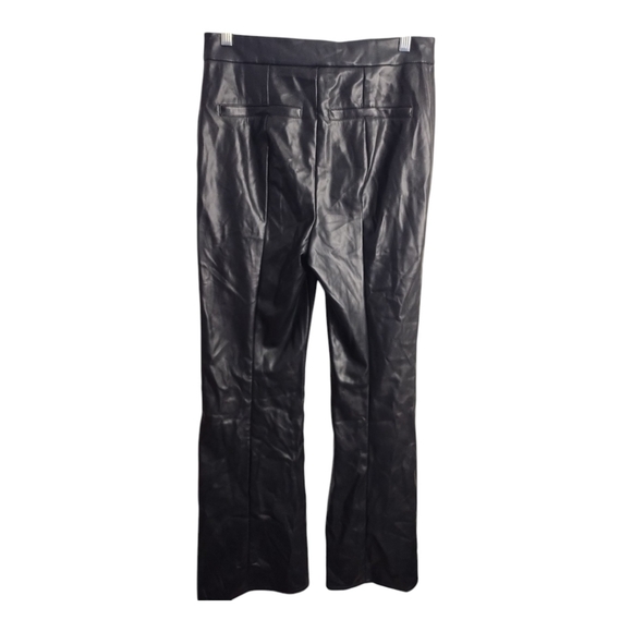 7 For All Mankind‎ High Rise Faux Leather Flare Wide Leg Office Festival Pants M - Picture 4 of 8